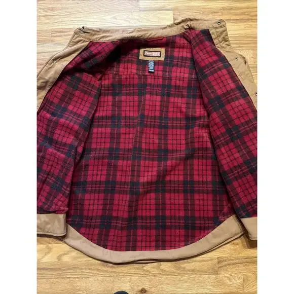 Craftsman Canvas Fleece Lined Chore Work Coat Zip Snap 5 Pockets Men's XXL 2XL - Picture 3 of 13